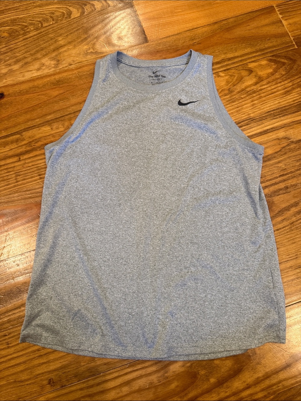 Nike Heather Gray Athletic Tank with Black Swoosh